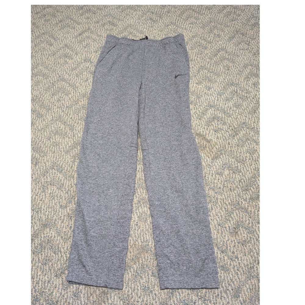 Nike Dri-FIT Mens Large Tall Gray Fleece Sweatpants 932253-071 Standard Fit